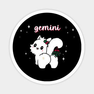 Gemini Persian Cat Christmas Holiday Magnet